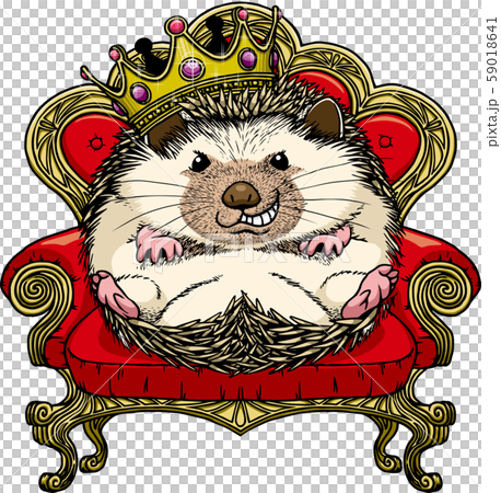 Illustration Of Hedgehog King Character That Stock Illustration