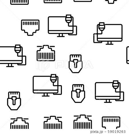 Ethernet Vector Seamless Pattern Ethernet Vector Seamless Pattern 59019263