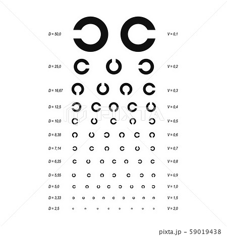Eye Test Chart Placard Banner Card. Vector Eye Test Chart Placard Banner Card. Vector 59019438