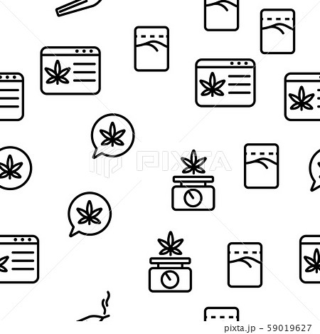 Rasta Shop Vector Seamless Pattern 59019627