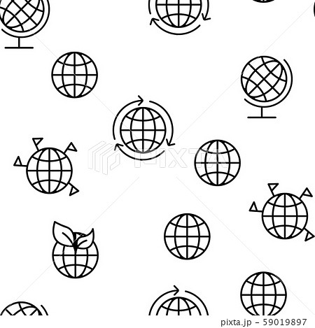 World, Globe, Planet Earth Vector Seamless Pattern 59019897