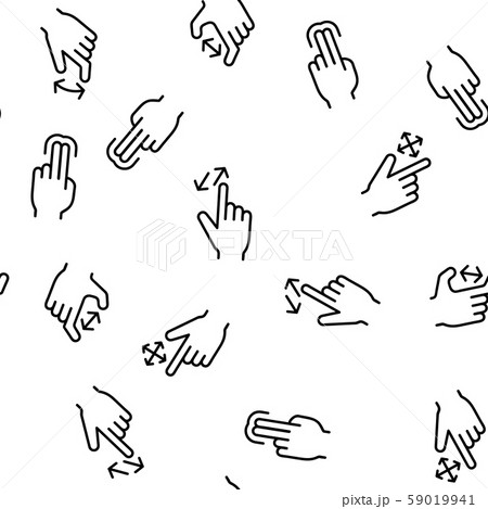 Swipe Gesture Touches Vector Seamless Pattern Swipe Gesture Touches Vector Seamless Pattern 59019941