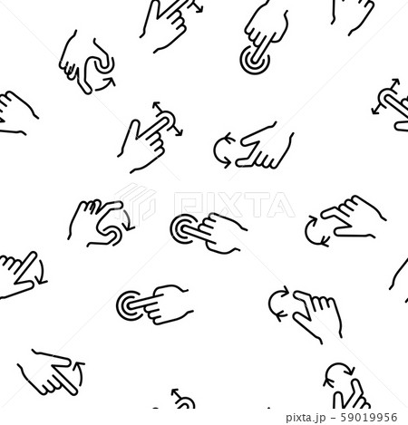 Swipe Gesture Touches Vector Seamless Pattern 59019956