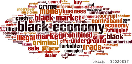 Black economy word cloud 59020857