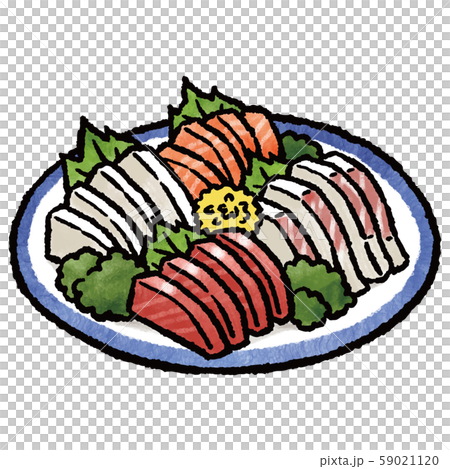 Four kinds of raw fish sashimi 59021120