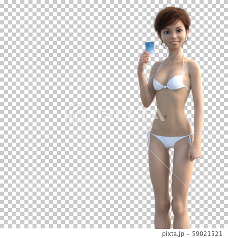 クレジットカードを持つ女性 perming3DCG イラスト素材 クレジットカードを持つ女性 perming3DCG イラスト素材 59021521