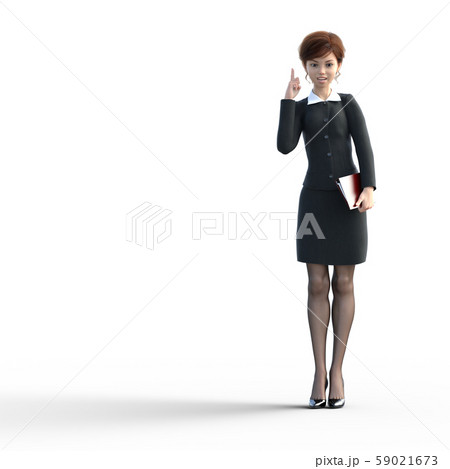 ユニフォーム姿の女性 perming3DCGイラスト素材 ユニフォーム姿の女性 perming3DCGイラスト素材 59021673