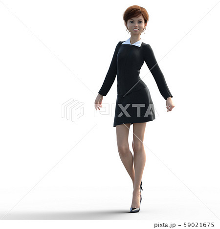ユニフォーム姿の女性 perming3DCGイラスト素材 ユニフォーム姿の女性 perming3DCGイラスト素材 59021675