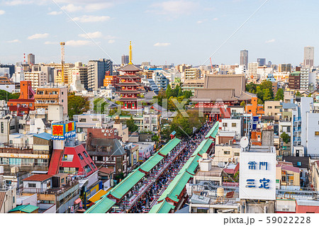 東京　浅草　浅草寺　仲見世通り 59022228