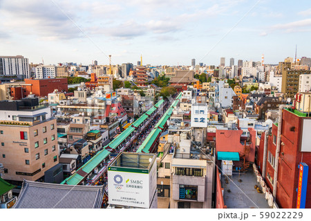 東京　浅草　浅草寺　仲見世通り 59022229