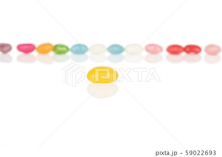 Jelly bean candy isolated on white 59022693