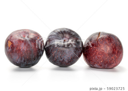 Fresh red plum isolated on white Fresh red plum isolated on white 59023725
