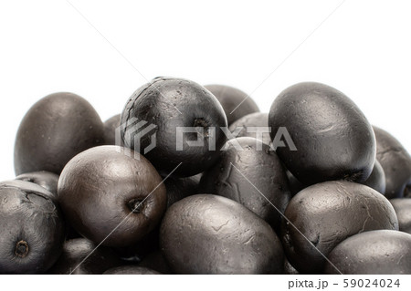 Black canned olive isolated on white Black canned olive isolated on white 59024024
