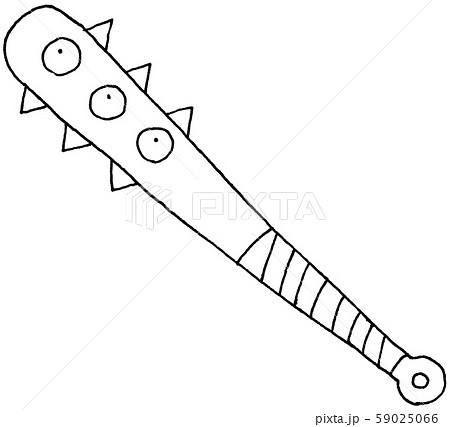 金棒 手描き アナログイラスト 線画 のイラスト素材 59025066 Pixta