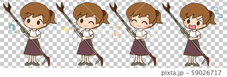 ベクター・高枝切りバサミを持つ人 59026717