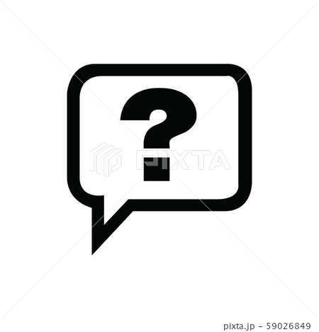 Black Question symbol for banner, general design print and websites. Illustration vector. 59026849