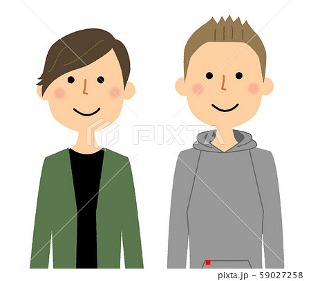 同性カップル 友人のイラスト素材