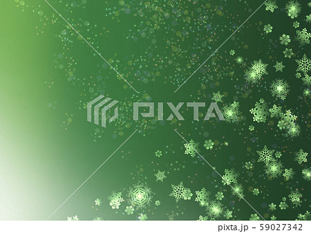 クリスマス キラキラ背景素材 緑のイラスト素材