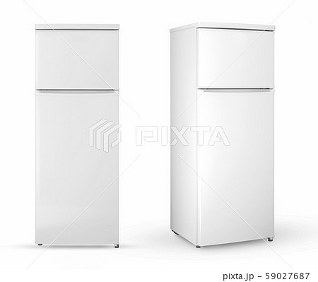 household refrigerator on a white background household refrigerator on a white background 59027687