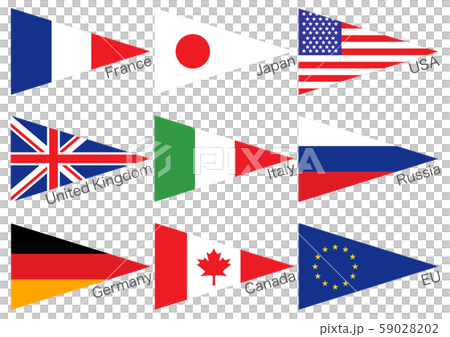 Various triangular flags 1 59028202