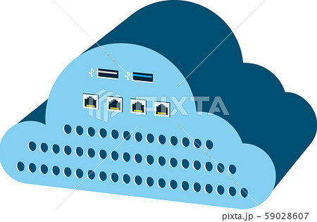 これが本当のクラウドサーバーのイラスト素材