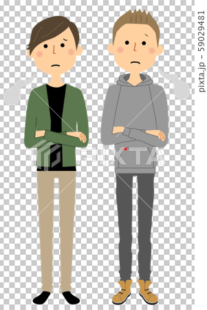 同性カップル　友人　ため息 59029481