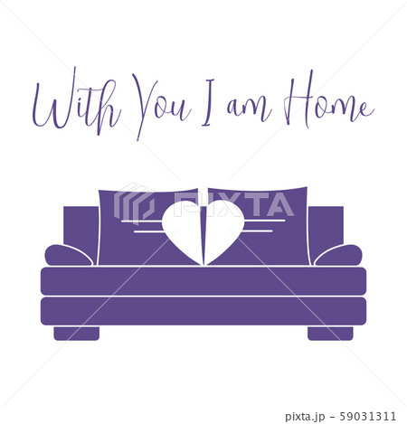Sofa, pillows in heart shape Valentine's day Sofa, pillows in heart shape Valentine's day 59031311