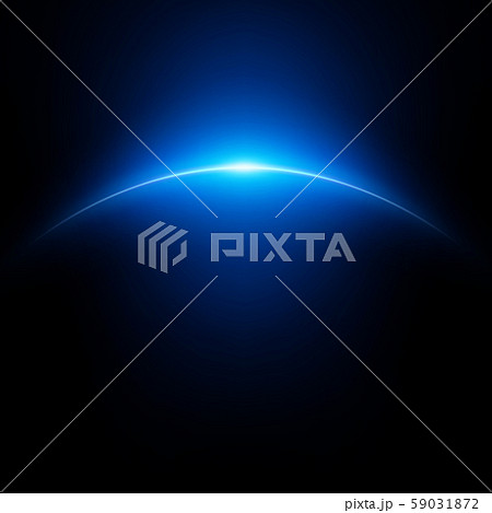 Space background with planet and shining light. EPS 10 59031872