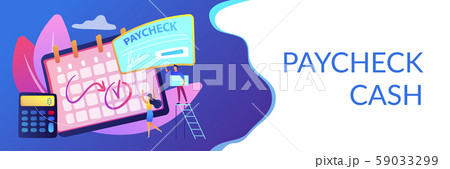 Paycheck concept banner header. 59033299