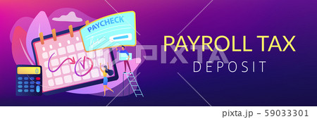 Paycheck concept banner header. 59033301