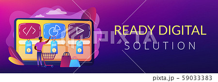 Digital service marketplace concept banner header. 59033383
