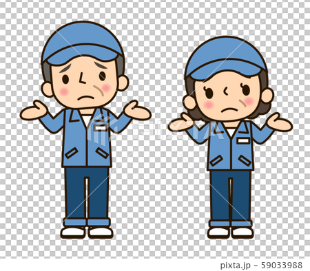 穿著工作服的男人和女人 59033988