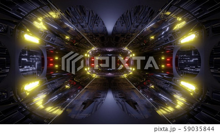 futuristic science-fiction tunnel corridor 3d illustration background wallpaper futuristic science-fiction tunnel corridor 3d illustration background wallpaper 59035844