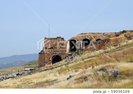 Ancient antique amphitheater in city of Hierapolis Ancient antique amphitheater in city of Hierapolis 59036109