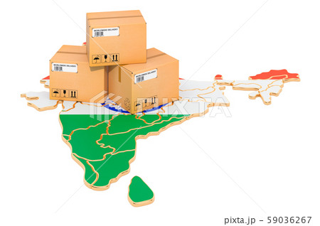 Parcels on the Indian map Parcels on the Indian map 59036267