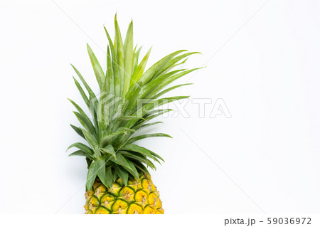 Fresh pineapple on white. Copy space Fresh pineapple on white. Copy space 59036972