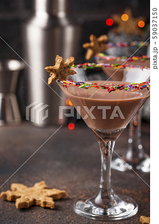 Sugar cookie martini with sprinkles rim Sugar cookie martini with sprinkles rim 59037150