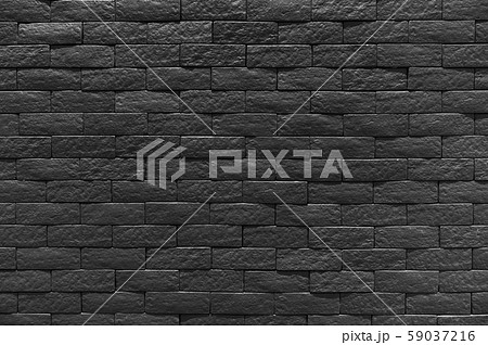 Black brick wall of dark stone texture 59037216