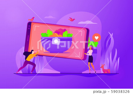 Food blogging concept vector illustration. 59038326