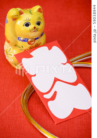 招き猫／お年玉／大入り袋イメージ 59038944