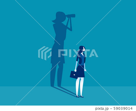 Businesswoman analysis and searching himself. Businesswoman analysis and searching himself. 59039014