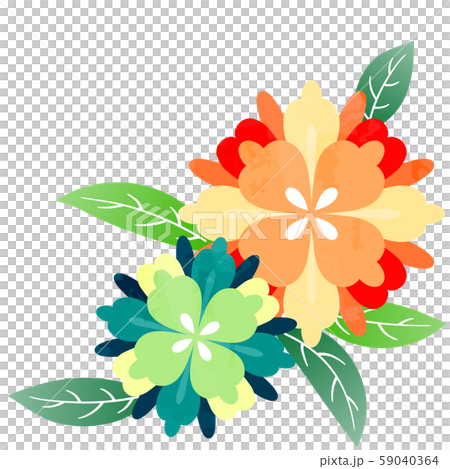 Japanese style flower watercolor style... - Stock Illustration ...