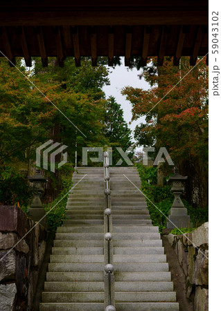 四国霊場第66番札所  雲辺寺　山門裏の石段 59043102