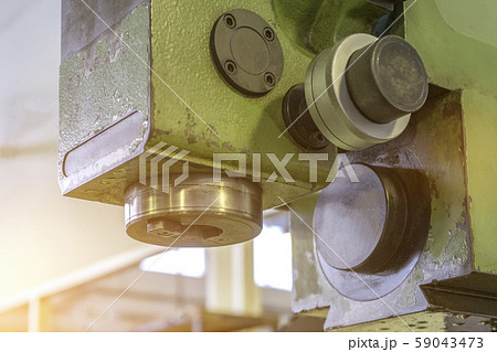 Machine workshop with drilling machine in morning 59043473