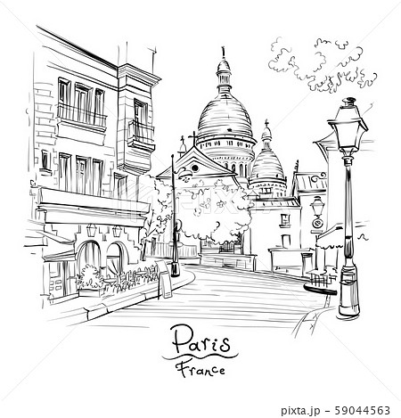 Montmartre In Paris Franceのイラスト素材