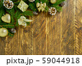 Christmas decorations, golden color balls and pine 59044918