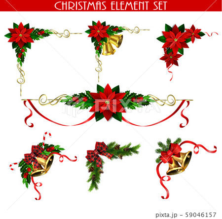 Christmas decorations with fir tree golden jingle bells Christmas decorations with fir tree golden jingle bells 59046157