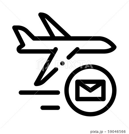 Airplane Delivery Postal Transportation Company Icon Vector Illustration 59046566