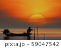 Beautiful sunrise from the lake Pakpra 59047542