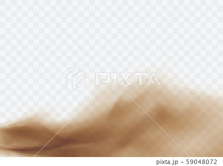 Desert sandstorm, brown dusty cloud on transparent 59048072